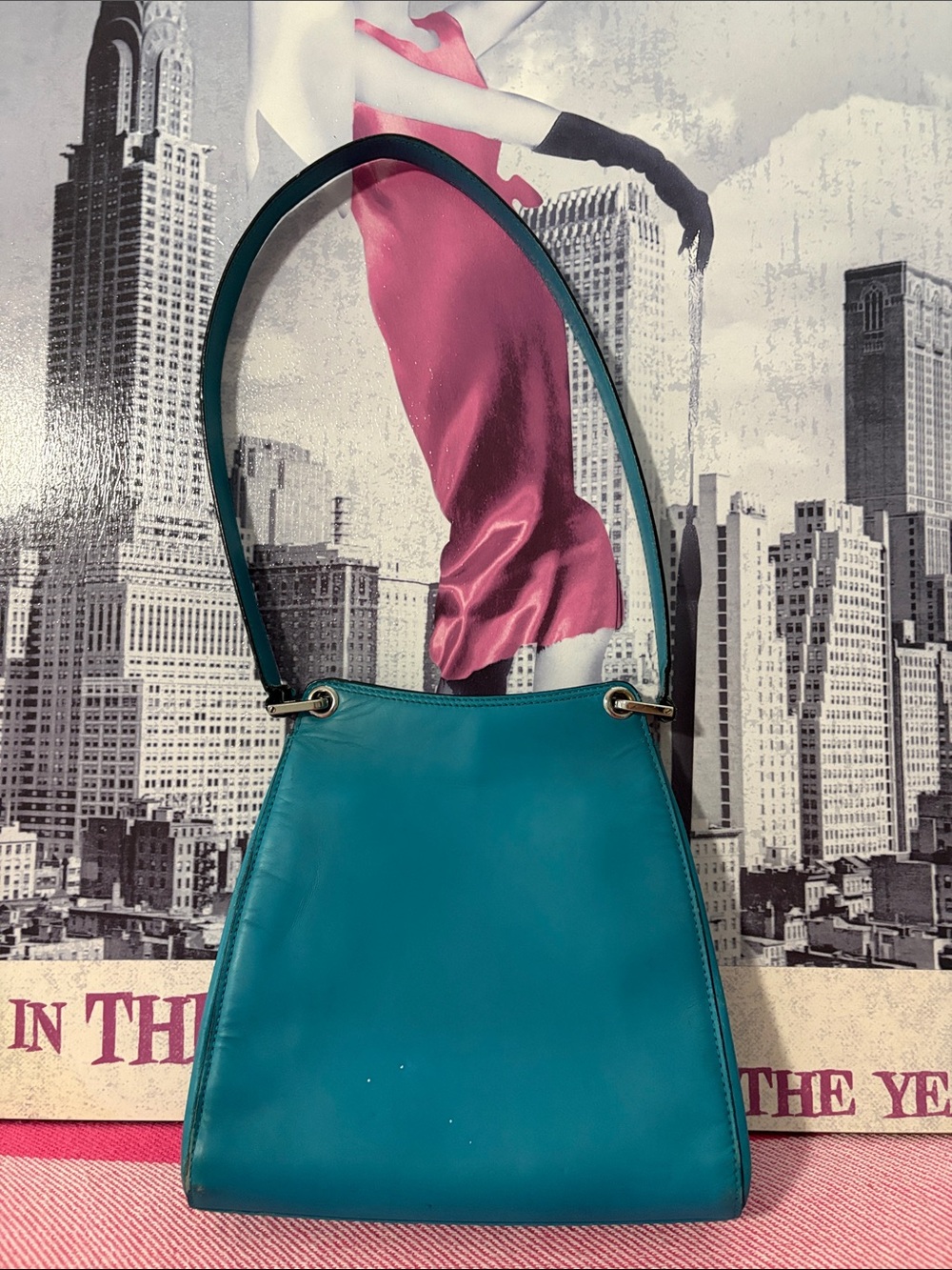 Bally Teal Shoulder Bag with Long Strap - Picture 2 of 16